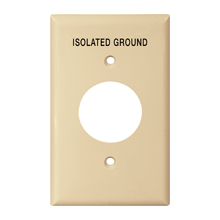 Eaton Single receptacle wallplate, Premarked 