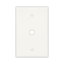 Eaton Telephone and coaxial wallplate, Almond, 0.40