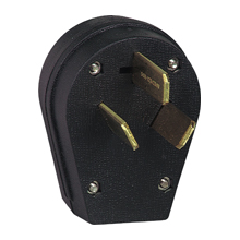 Eaton Arrow Hart extra heavy-duty auto grip connector, Replacement use, #12-4 AWG, 30A, 125/250 V, Back wire, Gray and black, Brass, Nylon, Thermoplastic, 10-30R, Three-pole, Three-wire, Screw, Nylon, Thermoplastic, .