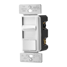 Eaton fan speed controller, No neutral required, #14 -12 AWG, Flush, 120 Vac, Back and side, Maintained, Brown, 60 Hz, Fan, Single-pole, Three-way, Single-phase, Polycarbonate, 5A 713118