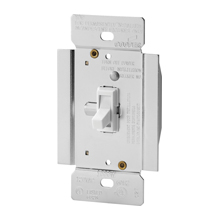 Eaton toggle dimmer, Power Failure Mode, Non-preset, Flush, 120V, Wire leads, Maintained, Ivory, Indoor, 60 Hz, Incandescent, halogen, 1-pole, 3-way, 1-phase, Polycarbonate, 1000W