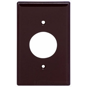 Eaton Single receptacle wallplate, Brown, 1.406