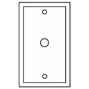 Eaton Telephone and coaxial wallplate, White, 0.37