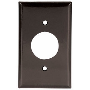 Eaton Single receptacle wallplate, Brown, 1.406