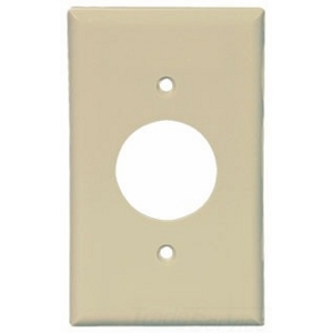 Eaton Single receptacle wallplate, Ivory, 1.406