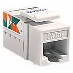 Modular Data Jack, Light Almond , 8-position, 8-conductor, 568A/B, Category 5e RJ45, Jack, 0° to 40°C