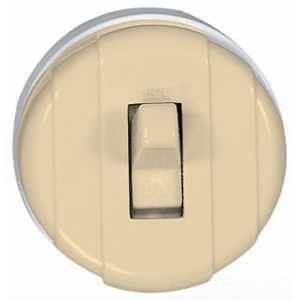Eaton standard grade switch, Switch, 10A, Wall, 125/250V, Side wire, Toggle, Ivory, Polycarbonate, Single-pole