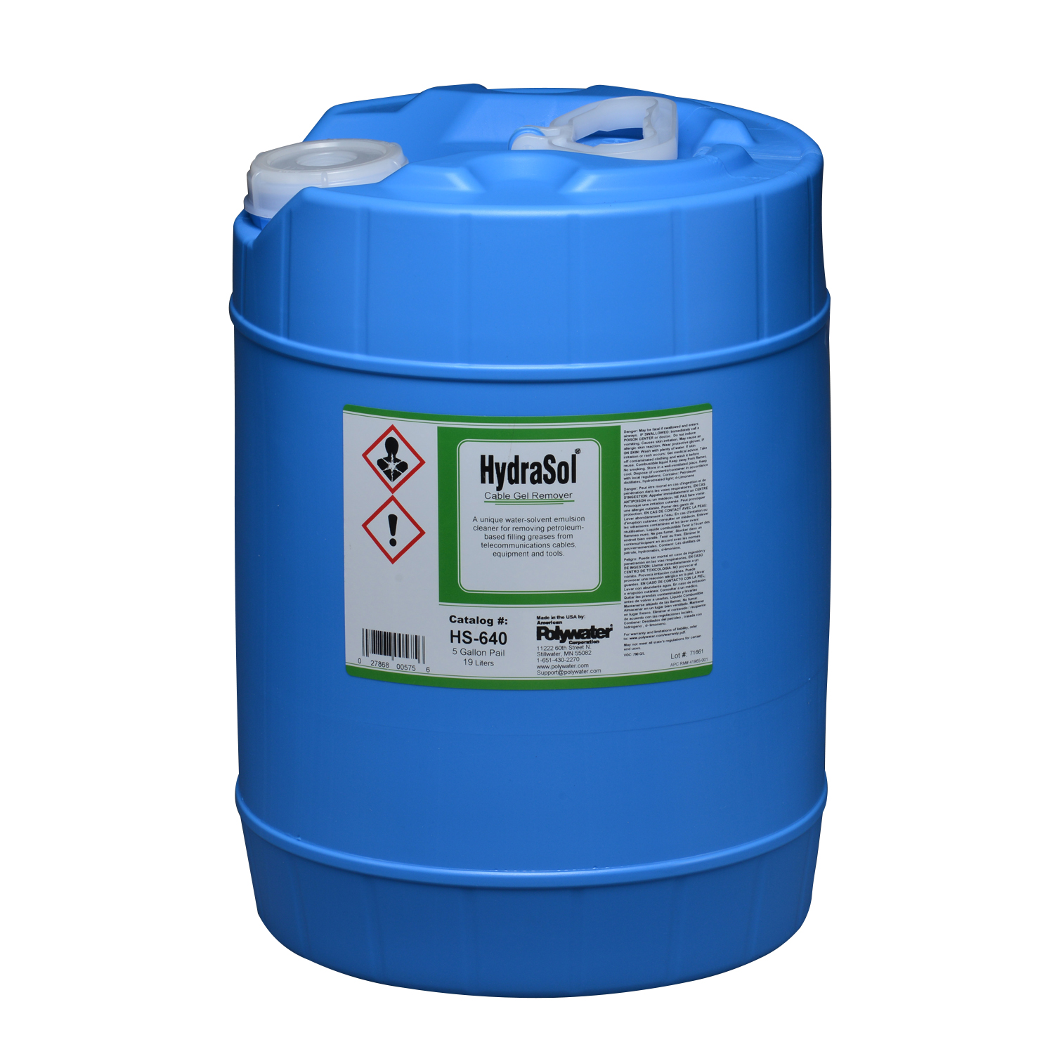 Product image for PWTR HS-640 5-Gal HydraSol® Cable G