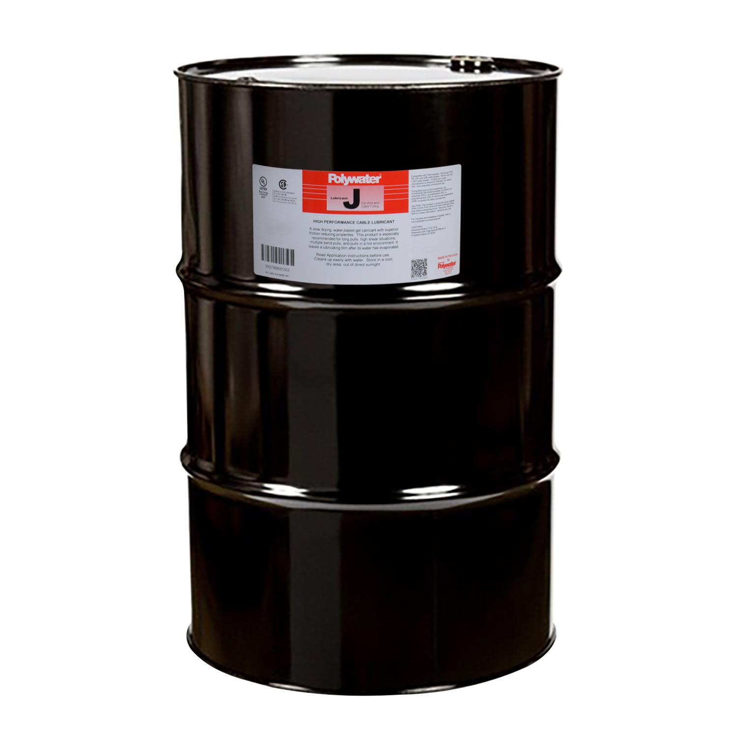 Product image for American Polywater J-DRUM 55 Gallon Drum 7.5 to 9 pH Cable Lubricant