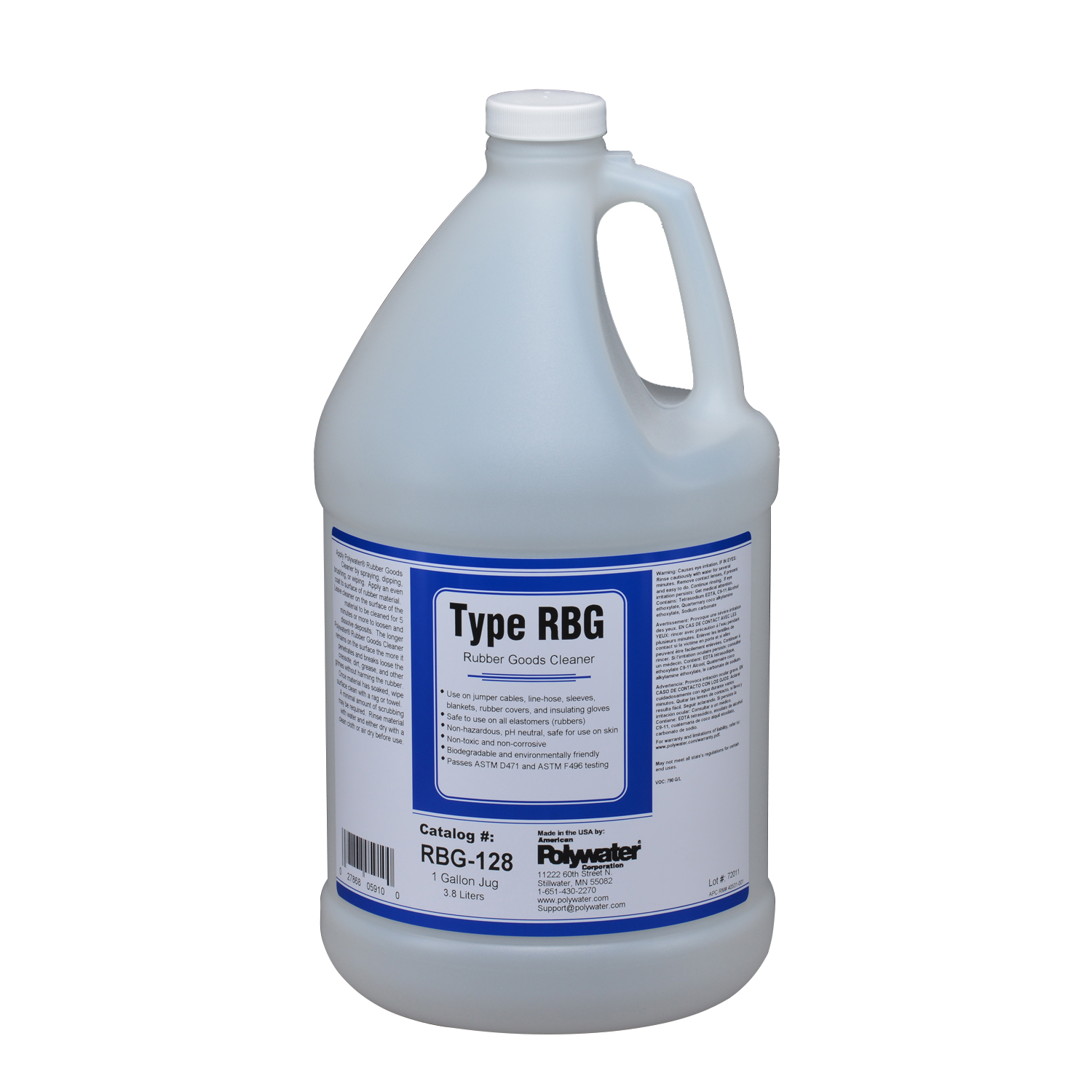 Product image for American Polywater RBG-128 1 Gallon Bottle Rubber Goods Cleaner