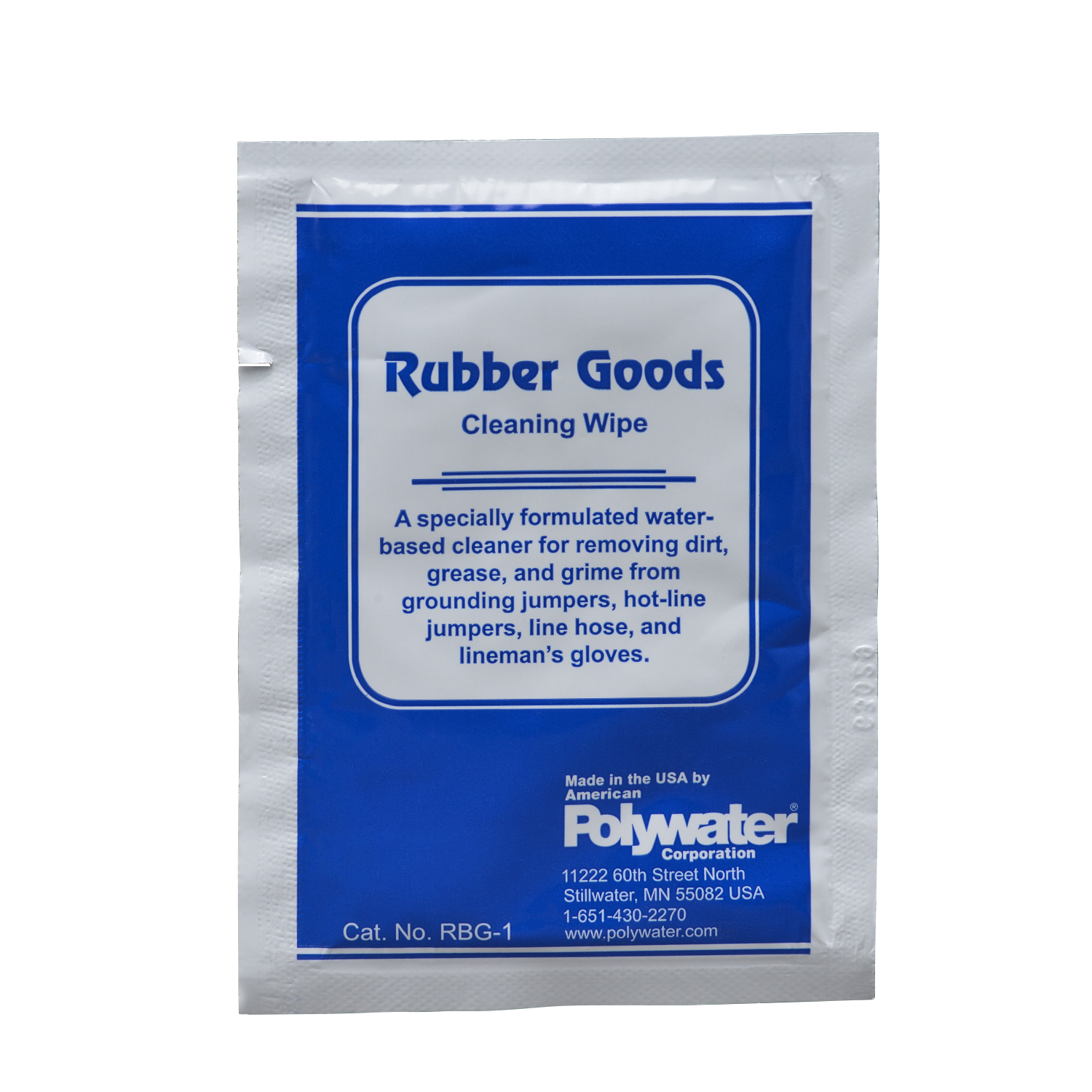 Product image for American Polywater RBG-1 Rubber Goods Cleaner Saturated Wipe