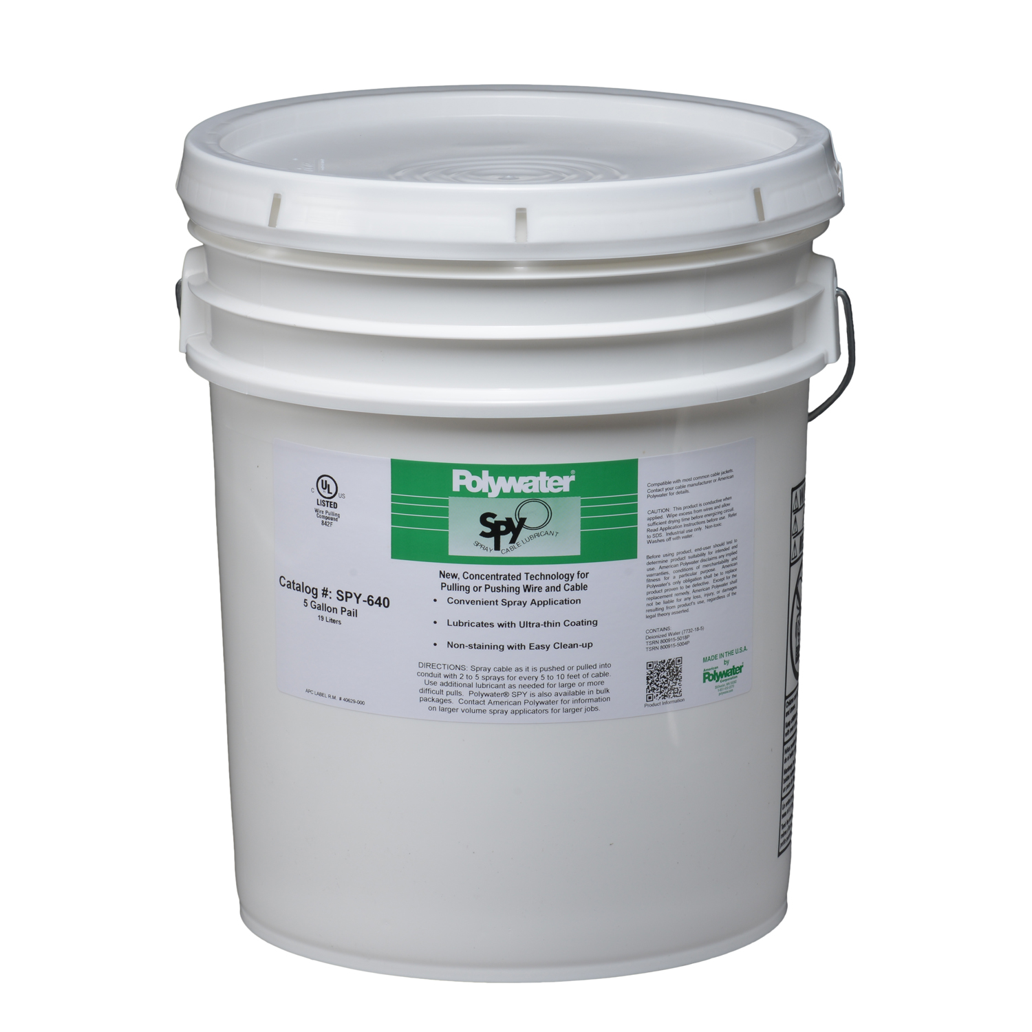 Product image for PWTR SPY-640 5-Gal Pail Polywater®