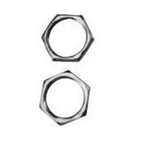 Locknut, Material of Construction: Brass, Finish: Nickel Plated, Nut Type: Locknut, Thread Type: NPT, Height: 0.05 IN, Width: 11.3 IN, For Use In Securing Brass Cable Glands To A Gland Plate Or Into Equipment