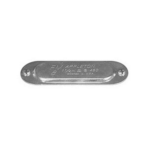 FM8 Grayloy-Iron UNILETS Blank Cover With Screw, Hub Size: 1-1/4 IN, Form: 8, Mounting: Screw-In, Material: Stamped Steel, Finish: Zinc Electroplate, Standard: UL 514A, UL 514B, UL File Number E2527, CSA C22.2 No. 18.3, CSA 065183, NEMA FB-1,