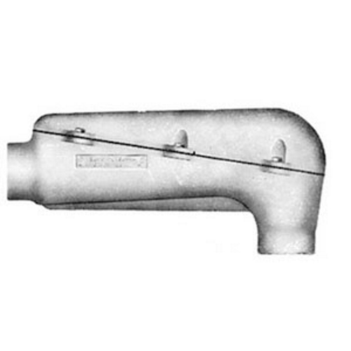 Mogul UNILETS Type LB NEC 6X Conduit Outlet Body With Assembled Cover And Gasket, Hub Size: 2-1/2 IN, Length: 17.88 IN, Width: 5.88 IN, Height: 8 IN, Material: Malleable Iron, Finish: Triple-Coat (Zinc Electroplate, Chromate And Epoxy Po