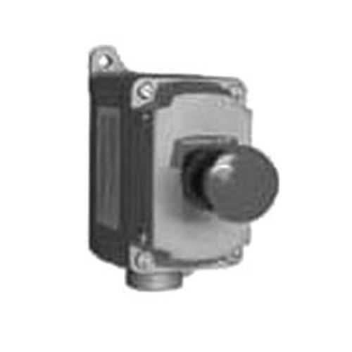 EFDB Series 1-Gang 1 Circuit Push Button Switch, Action: Maintained, Contact Configuration: 1 NO/1 NC, Contact Rating: 10 AMP At 600 VAC, Actuator: Red Mushroom Head, Enclosure: NEMA 3, 7CD, 9EFG, Mounting: Surface Mount With 3/4 IN De