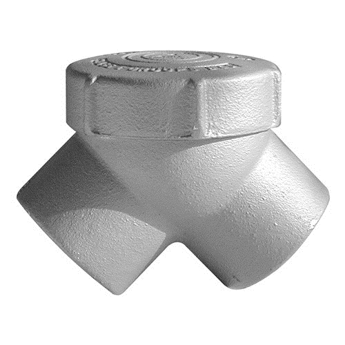 ELBY Series 90 DEG Capped Elbow, Material: Aluminum, Finish: Epoxy Powder Coat, Length: 2-3/4 IN, Trade Size: 1/2 IN, Flexibility: EMT, Connection: Female Threaded, Dimension C: 2.06 IN, Standard: UL 886, UL File Number E10444, CSA C22.2