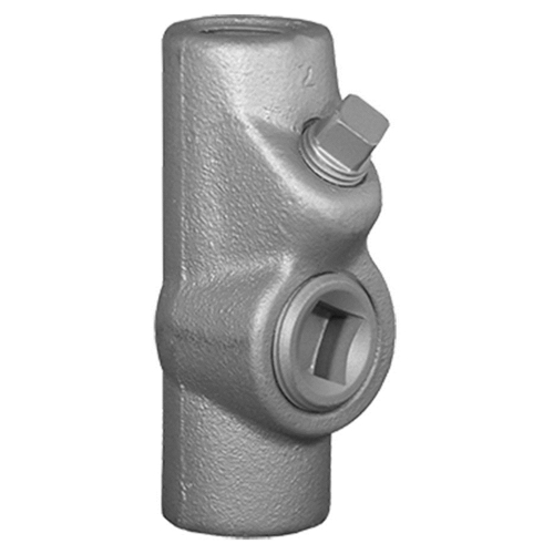 UNILETS EY Series 40 PCT Expanded Fill Vertical And Horizontal Conduit Sealing Fitting, Size: 3/4 IN, Material: Almag 35 Aluminum, Finish: Epoxy Powder Coat, Connection: Female Threaded, Turning Radius: 1.38 IN, Length: 4.31 IN, Width: 1-3/4 IN, Standard: UL 886 (1203), UL File Number E10444, CSA C22.2 No. 30, CSA 065181, UL Listed For Class I, Groups A, B, C, D, Class II, Groups E, F, G, And Class III, For Use With Threaded Rigid Metal Conduit and IMC