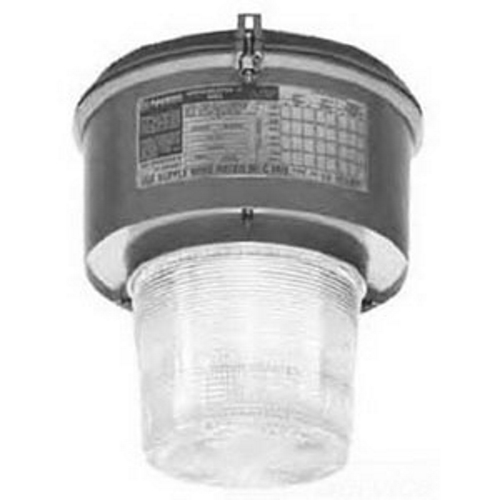 Appleton Mercmaster III 250 KP Series HID Luminaire With Guard, Fixture Type: Pendant (Flexible Mounting), Lamp Type: 100 WTT 9400 LM Mogul High Pressure Sodium, Lamp Wattage: 100 WTT, Voltage Rating: 120/208/240/277 V, Number Of Lamps: 1, Material: Copperfree Cast Aluminum (Less Than 4/10 Of 1 PCT) Mounting Hoods, Ballast Bodies And Guards, Stainless Steel Hardware And Latch Assemblies, Fixture Wattage: 130 WTT, Amperage Rating: 0.6 AMP Starting, 0.52 AMP Operating At 277 V, Length: 12.06 IN, Width: 12.06 IN, Housing Finish: Epoxy Powder Coat, Housing Material: Copperfree Cast Aluminum (Less Than 4/10 Of 1 PCT), Ambient Temperature Range: 65 DEG C, Temperature Range: 90 DEG C Supply Wire, Ballast Type: High Reactance High Power Factor Autotransformer (HX-HPF), Ballast Quantity: 1, Number Of Hubs: 1, Hub Size: 3/4 IN NPT, Reflector/Refractor: NEMA V Heat-Resistant Prismatic Glass Refractor, Frequency Rating: 60 HZ, Enclosure: NEMA 4X, IP66, Standard: Class I, Division 2,Groups A, B, C,D, Class I, Zone 2, AEx nA nR IIC (Z2), Class I, Zone 2, Ex nR IIC (Z) - CSA Certified, Class I, Zone 2, AEx nR IIC (ZB), Class II, Division 1 And 2, Groups E, F, G, Class III, Simultaneous Exposure (Class I, Division 2/Class II, Division 1), UL Listed: E10444, 1598, 1598A, 844, 60079-0, 60079-15, For Use In Marine And Wet Locations, Areas Where Flammable Gases And Vapors Or Combustible Dusts Are Present Under Conditions Defined By The National Electrical Code , Non-Hazardous Locations Where Severe Weather Conditions, Excessive Moisture, Dirt, Dust Or Corrosive Atmospheres Are Encountered, Pulp And Paper Mills, Processing Plants, Chemical Plants, Oil Refineries, Foundries, Manufacturing Plants, Storage Areas, Marine Applications