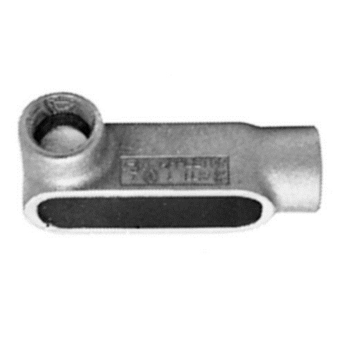 FM7 UNILETS Type LL Conduit Outlet Body, Hub Size: 2 IN, Form: 7, Length: 8.13 IN, Width: 4.06 IN, Material: Aluminum, Finish: Epoxy Powder Coat, Connection: Tapered Female Threaded, Standard: UL 514A, UL 514B, UL File Number E2527, CSA C22.2 No. 18.3, CSA 065183, NEMA FB-1, For Use With Rigid Steel, Rigid Aluminum Conduit And IMC