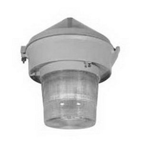 Appleton Mercmaster III ML Series Low Profile Compact Fluorescent Luminaire Without Guard, Fixture Type: Pendant Cone Hood (Rigid Or Flexible Mounting), Lamp Type: 26 WTT 1800 LM 10000 HR PL-T Fluorescent (Not Included), Lamp Wattage: 26 WTT, Voltage Rating: 120 - 277 V, 125 VDC, Number Of Lamps: 1, Material: Die-Cast Copperfree (4/10 Of 1 PCT Maximum) Aluminum Mounting Hood, Stainless Steel Hardware And Latch Assemblies, Fixture Wattage: 28 WTT, Amperage Rating: 0.25 AMP Starting At 120 V, 0.11 AMP Operating At 277 V, Length: 12.06 IN, Width: 12.06 IN, Housing Finish: Epoxy Powder Coat, Housing Material: Die-Cast Copperfree (4/10 Of 1 PCT Maximum) Aluminum, Ambient Temperature Range: 40 DEG C, Temperature Range: -18 DEG C (Minimum Starting), 75 DEG C (Supply Wire), Lens Material: Engineered Thermoplastic Lens, VPGL2HR Heat-Resistant Prismatic Glass Globe, Ballast Type: Electronic, Ballast Quantity: 1, Number Of Hubs: 5, Hub Size: 3/4 IN NPT, Frequency Rating: 50/60 HZ, Enclosure: NEMA4X, IP66, Standard: Class I, Division 2, Groups A, B, C, D, Class I, Zone 2, AEx nA nR IIC (Z2), Class I, Zone 2, Ex nR IIC (Z) - CSA Certified, Class II, Division 1 And 2, Groups E, F, G, Class III, Simultaneous Exposure (Class I, Division 2/Class II, Division 1), UL Listed: E10444, 1598, 1598A, 844, 60079-0, 60079-15, CSA Certified: 025428, C22.2 No. 250, C22.2 No. 137, CAN E60079-0, CAN E60079-15, For Use In Marine And Wet Locations, And In A Wide Range Of Industrial, Chemical Processing And Other Areas Where Flammable Gases And Vapors Or Combustible Dusts Are Present Under Conditions Defined By The National Electrical Code, Areas Of Low Clearance, Low Ceiling Heights Or Where Fixture Weights Must Be Minimized, Non-Hazardous Locations Where Severe Weather Conditions, Excessive Moisture, Dirt, Dust Or Corrosive Atmospheres Are Present, Oil Refineries, Pulp And Paper Mills, Chemical Plants, Food Processing Areas, Inspection Facilities, Foundries, Power Plants, Storage Areas, Waste And Sewage Treatment, Parking Garages, And Other Areas Where Dust, Water, Dirt And Rough Usage Are A Problem