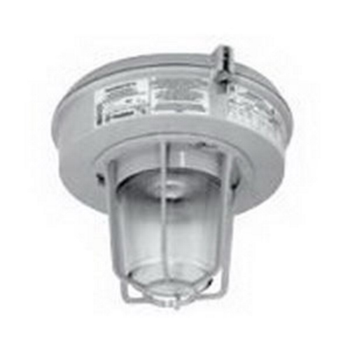 Appleton Mercmaster III ML Series Low Profile HID Luminaire With Cast Guard, Fixture Type: Pendant (Flexible Mounting), Lamp Type: 150 WTT S55 16000 LM Medium High Pressure Sodium, Lamp Wattage: 150 WTT, Voltage Rating: 120/208/240/277 V, Number Of Lamps: 1, Material: Stainless Steel Hardware And Latch Assembly, Cast Copperfree (4/10 Of 1 PCT Maximum) Aluminum Mounting Hood, Body And Guard, Fixture Wattage: 188 WTT, Amperage Rating: 0.85 AMP Starting, 0.72 AMP Operating At 277 V, Length: 12.06 IN, Width: 12.06 IN, Housing Finish: Baked Gray Epoxy-Clad Powder Coat, Housing Material: Cast Copperfree (4/10 Of 1 PCT Maximum) Aluminum, Ambient Temperature Range: 40 DEG C, Temperature Range: 90 DEG C Supply Wire, Ballast Type: High Reactance High Power Factor Autotransformer (HX-HPF), Ballast Quantity: 1, Number Of Hubs: 1, Hub Size: 3/4 IN NPT, Reflector/Refractor: NEMA V 8 IN Heat-Resistant Prismatic Glass Refractor, Frequency Rating: 60 HZ, Enclosure: NEMA 4X, IP66, Standard:Class I, Division 2, Groups A, B, C, D, Class I, Zone 2, AEx nA nR IIC (Z2), Class I, Zone 2, Ex nR IIC (Z), Class I, Zone 2, AEx nR IIC (ZB), Class II, Division 1 And 2, Groups E, F, G, Class III, UL 1598A, 60079-15, 844, CSA LR25428, Enclosed And Gasketed Fixtures Suitable For Use In Marine And Wet Locations, And In A Wide Range Of Industrial, Chemical Processing And Other Areas Where Flammable Gases And Vapors Or Combustible Dusts Are Present, Areas Of Low Clearance, Low Ceiling Heights Or Where Fixture Weights Must Be Minimized, R Use In Non-Hazardous Locations Where Severe Weather Conditions, Excessive Moisture, Dirt, Dust Or Corrosive Atmospheres Are Present, Oil Refineries, Pulp And Paper Mills, Chemical Plants, Food-Processing Areas, Inspection Facilities, Foundries, Power Plants, Storage Areas, Waste And Sewage Treatment, Parking Garages, And Other Areas Where Dust, Water, Dirt And Rough Usage Are A Problem