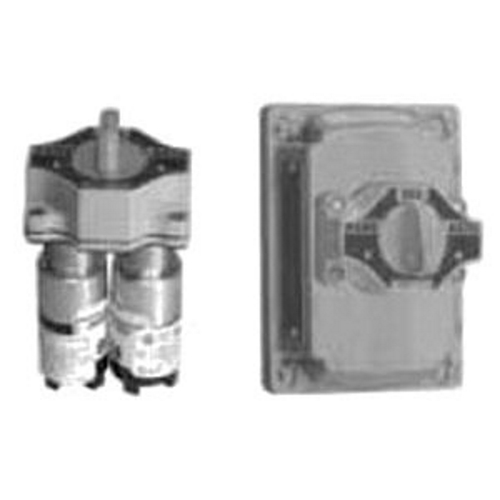 Contender EDKB Series 4 Circuit Selector Switch Assembly, Number Of Steps: 3, Contact Rating: 10 AMP At 600 VAC, Enclosure: NEMA 3, 7CD, 9EFG, Mounting: Surface Mount With 1/2 IN NPSM, Operation: Momentary, Material: Malleable Iron Body And Cover, Standard: Class I, Division 1, Groups C, D Class I, Division 2, Groups B, C, D, Class II, Division 1 And 2, Groups E, F, G, Class III, For Conjunction With Contactors Or Magnetic Starters For Remote Control Of Motors