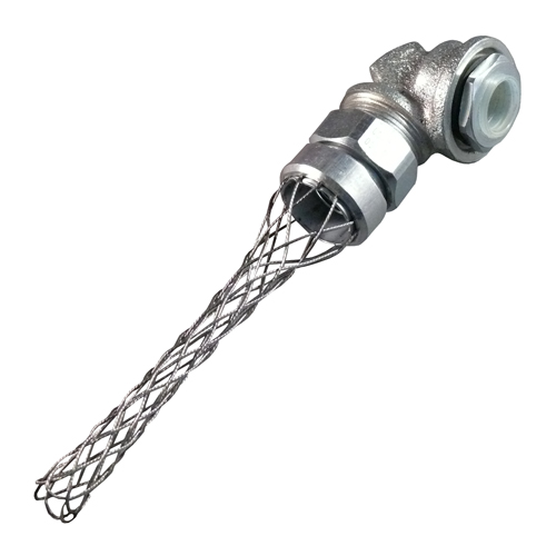 Liquidtight Flexible Conduit Connector and Wire Mesh, Trade Size 1 Inch, Connector Type 90 Deg, Connector Material Zinc Electroplated Chromate Epoxy Powder Coated Malleable Iron, Throat Type Insulated, Mesh Material Stainless Steel, Standard Package 10, Approval UL 514B, CSA C22.2, Used On Liquidtight Flexible Metal Conduit, Applicable Standard NEMA FB-1, Application Commercial