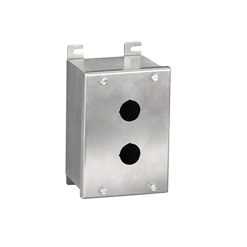Stainless Steel Pre-Drilled Enclosure for 2 Actuator, Includes 1 Vertical Rail, Stainless Steel Captive Screws, Two 3/4