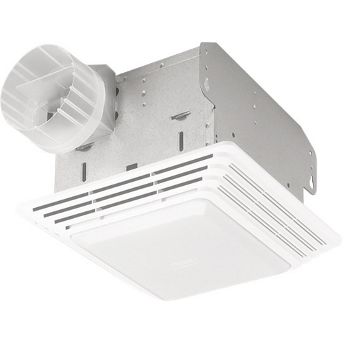Heavy Duty Fan/Light, 80 CFM, 2.5 Sones. 100-watt lamp capacity (bulb not included). Type IC.