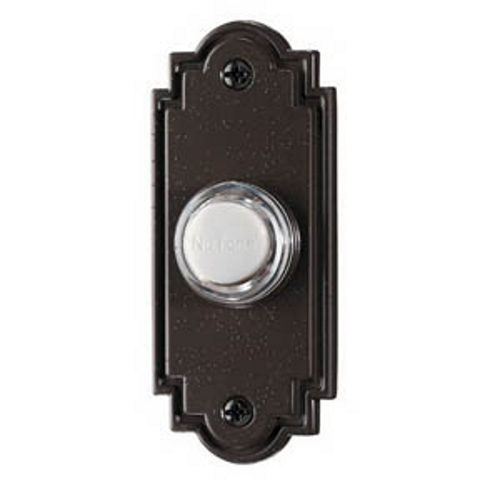 NUTO PB15LBR DOOR CHIME PUSHBUTTON LIGHTED IN OILRUBBED BRONZE