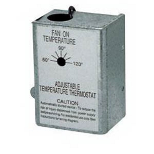 NUTO RF-TH95 AUTOMATIC THERMOSTAT FOR ATTIC USE ADJUSTABLE 120V VA 70-130 START DEG