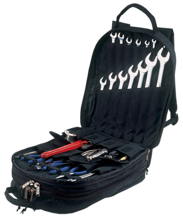 CLC, Tool Backpack, Black, 75 pockets, 9 in. width, 17-1/2 in. depth, Fabric, 13 in. length, 13 x 9 x 17-1/2 in. Size, Zipper