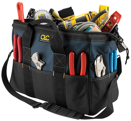 CLC, Big Mouth Bag, Black, 22 pockets, 8-1/2 in. width, 10 in. depth, Fabric, 16 in. length, 16 x 8-1/2 x 10 in. Size