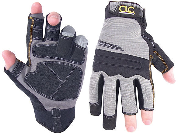 CLC, Pro Framer XC, Flexgrip High Dexterity Gloves, Medium Size, Resists Abrasion, Hook and Loop Closure cuff, Synthetic Leather palm material, Neoprene-Spandex back material