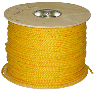 Pull Rope, 1/4 in. x 4000 ft. cable size, 113 lb. load, Light Weight and Strong construction, Polypropylene, Yellow