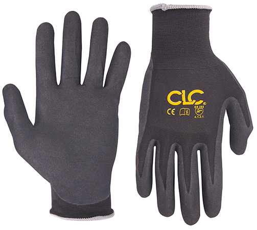 CLC, T-Touch, Work Gloves, Medium Size, Black, Resists Abrasion, Safety glove type
