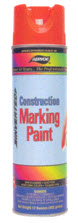 Construction Marking Paint, Hi-Visibility Yellow, 20 oz. Aerosol, 17 oz. net weight