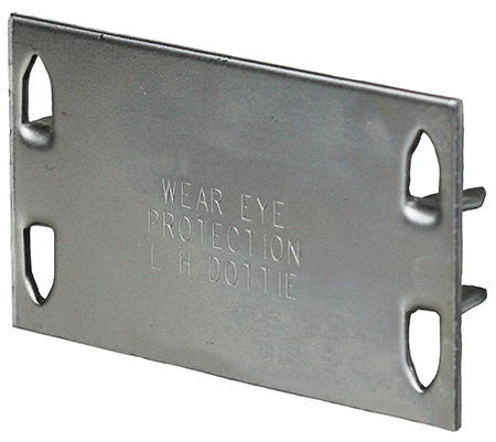 Steel Safety Plate, 1-1/2 x 2-3/4 in. Size, 1-1/2 in. width, 2-3/4 in. length, 16 GA thickness, 500/pl