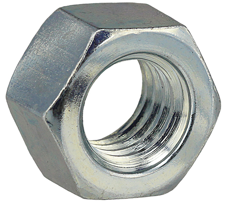 Grade 5 Hex Nut, Steel construction, Zinc Plated Finish, 3/4-10 in. thread size