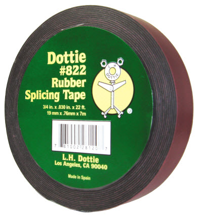 Product image for LH Dottie 822 3/4 Inch x 22 Foot Rubber Adhesive Tape