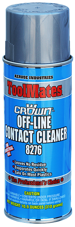 Off-Line Contact Cleaner, 10.9 oz Aerosol Can, Gas, Liquid form, Clear, Hexane, Isopropanol, Carbon-Dioxide composition, +32 to +120 DEG F storage temperature, Flammable, -18 DEG C flash point