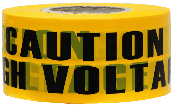 Barricade Tape, Yellow, 1000 ft. length, Reusable Polyethylene material, 