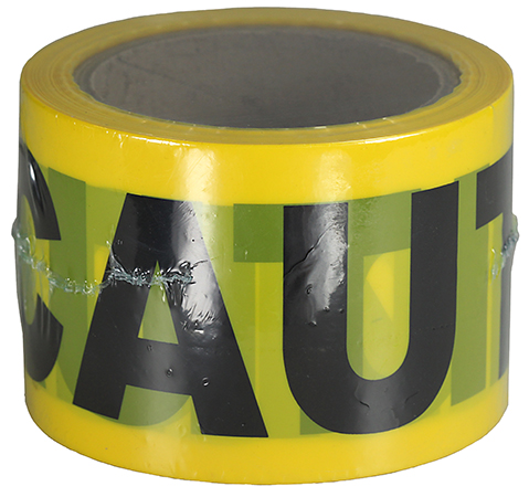 Barricade Tape, Yellow, 300 ft. length, Reusable Polyethylene material, 