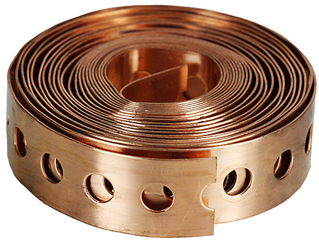 Plumbers Tape, 50 ft. length, 3/4 in. width, 23 GA thickness, Solid Copper material