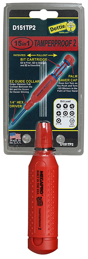 Megapro, Screwdriver Set, Tri-Wing-#2, #3, #4, #5, Torq-Set-#4, #6, #8, #10, Torx Plus-T10, T15, T20, T25, T27, T30 tip size, Tri-Wing, Torq-Set, Torx Plus tip type, Red/Red handle color, 1/4 in. blade width, Hex shank shape