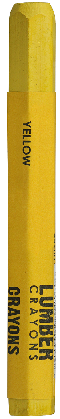 Lumber Crayon, Yellow, Waterproof, Fade Resistant