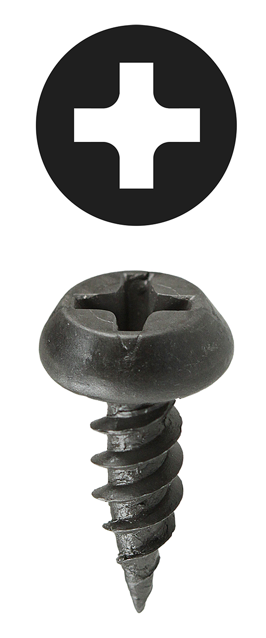 Product image for LH Dottie F6716 #6 x 7/16 Inch Black Oxide Steel Pan Head Phillips Framer Screw