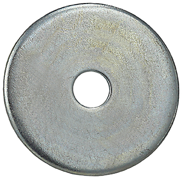 Fender Washer, Steel material, Zinc Plated Finish, 1/4 in. inside diameter, 1 in. outside diameter