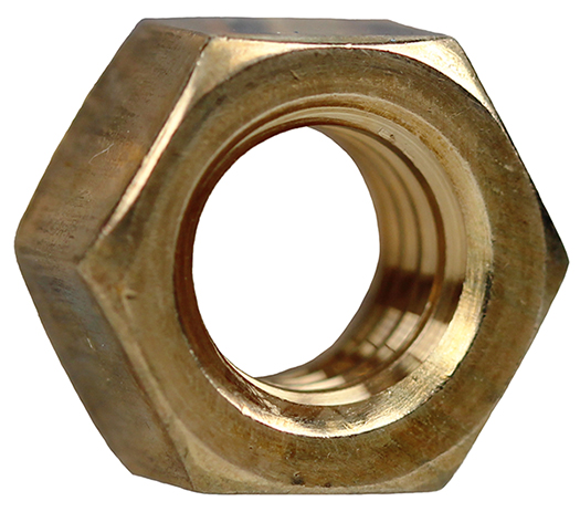 Machine Screw Hex Nut, Silicon Bronze construction, #8-32 thread size